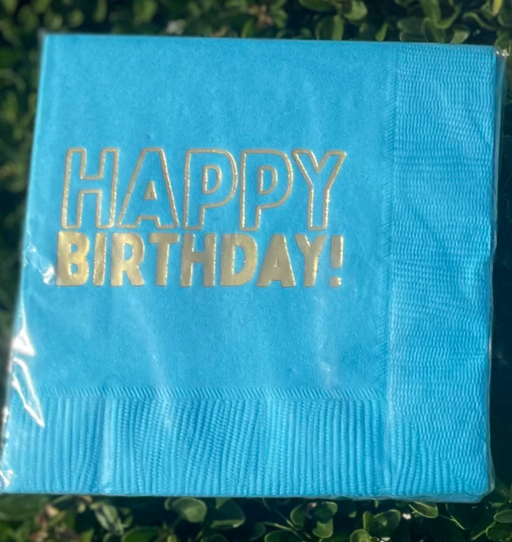 Happy Birthday Napkins by Pickering Boxwood