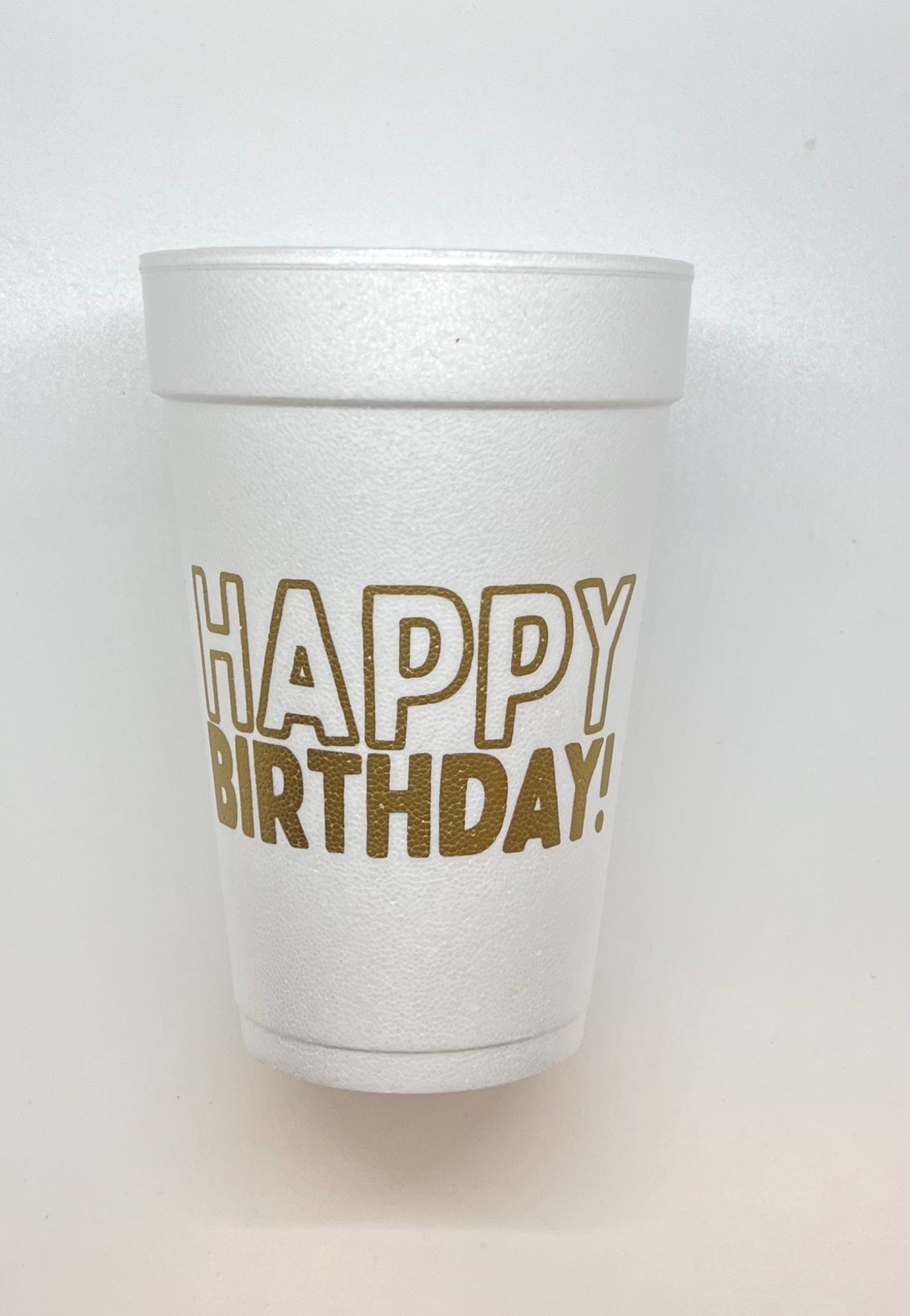Happy Birthday 16oz Foam Cups by Pickering Boxwood