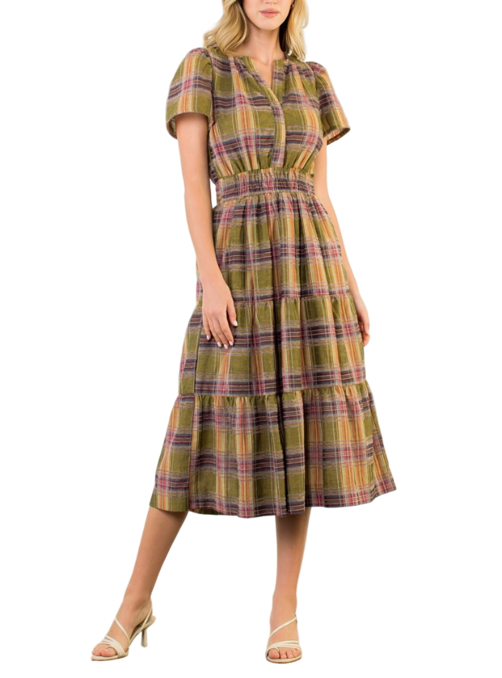 Harper Tiered Maxi Dress in Multi