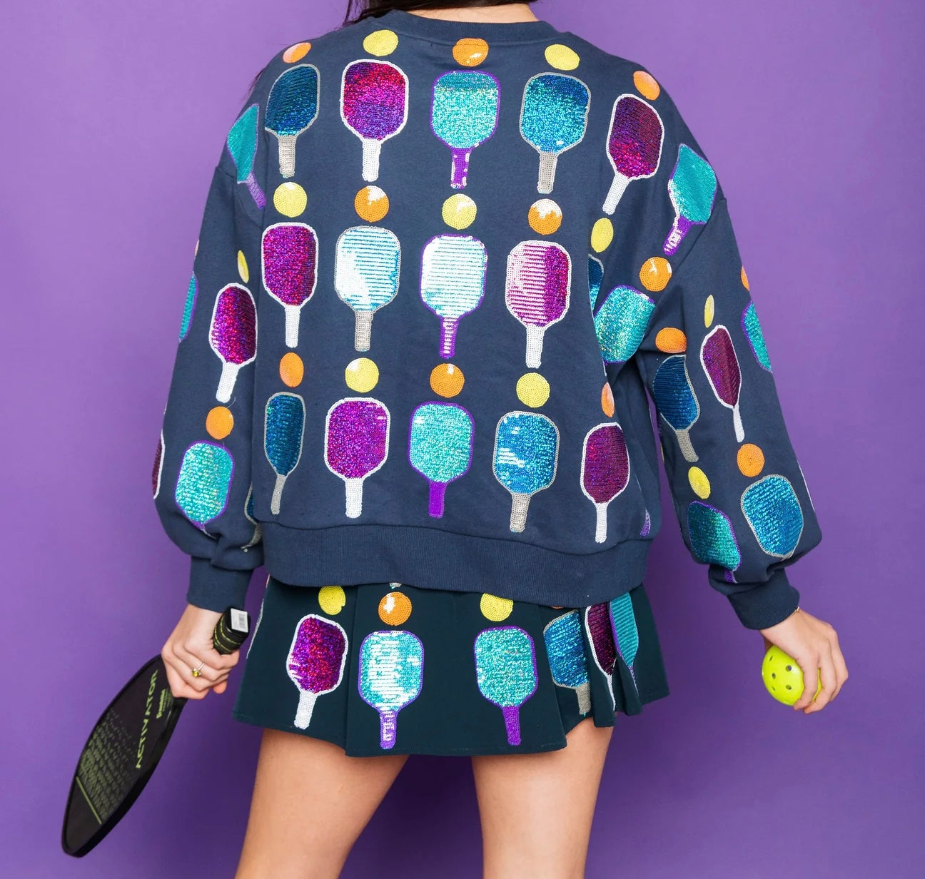 Pickleball Sweatshirt by Queen of Sparkles