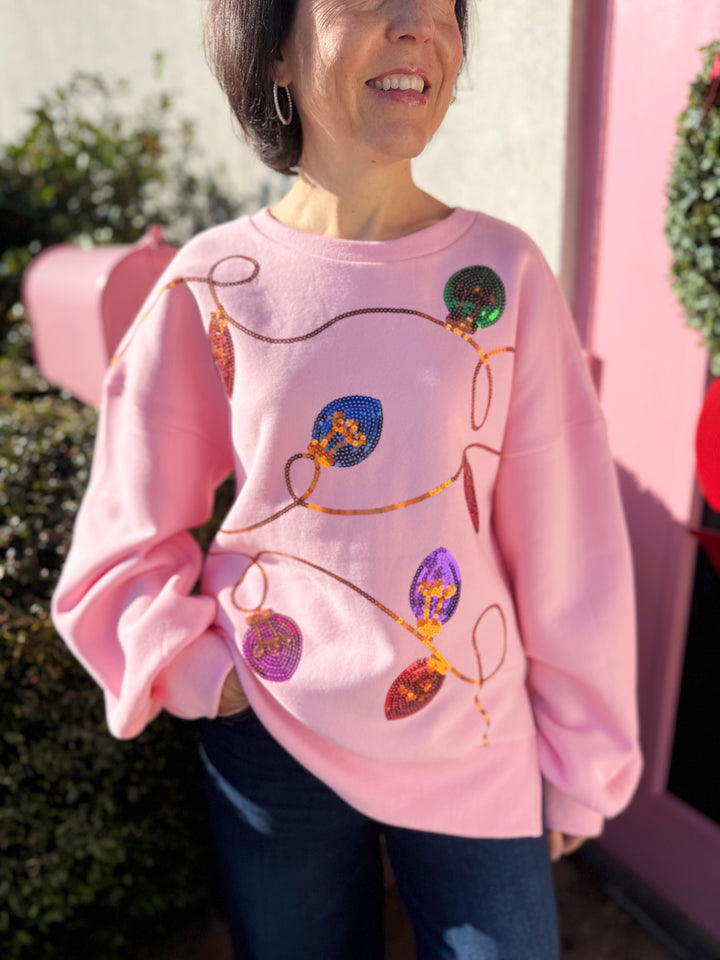 Christmas Sequin Lights Sweatshirt