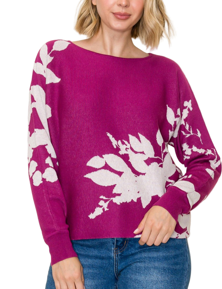 Floral Jacquard Sweater
