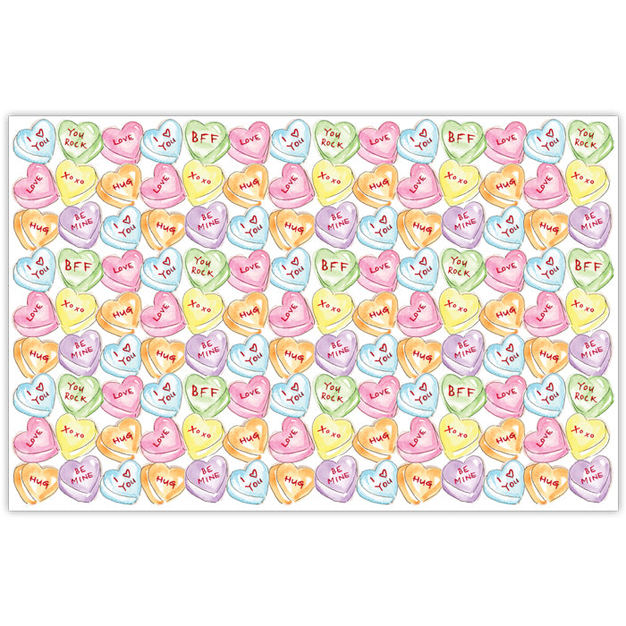 Posh Die-Cut Conversation Hearts Paper Placemats
