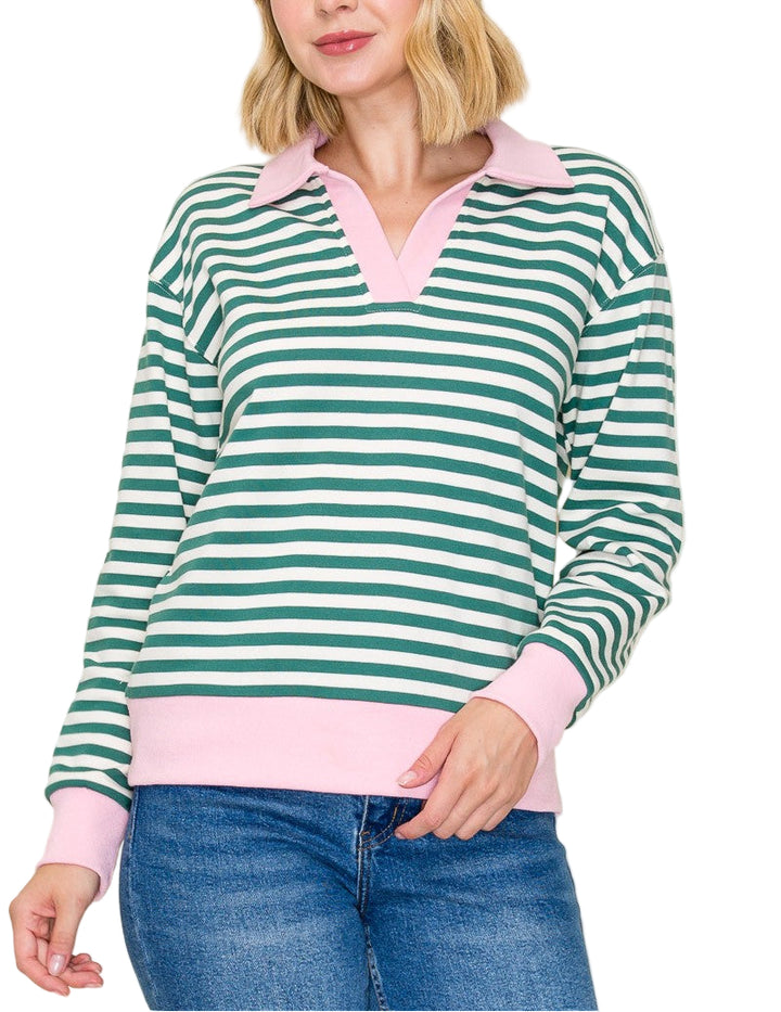 Sara Contrast Stripe Top