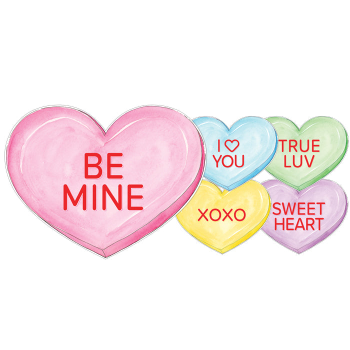 Posh Die-Cut Conversation Hearts Paper Placemats