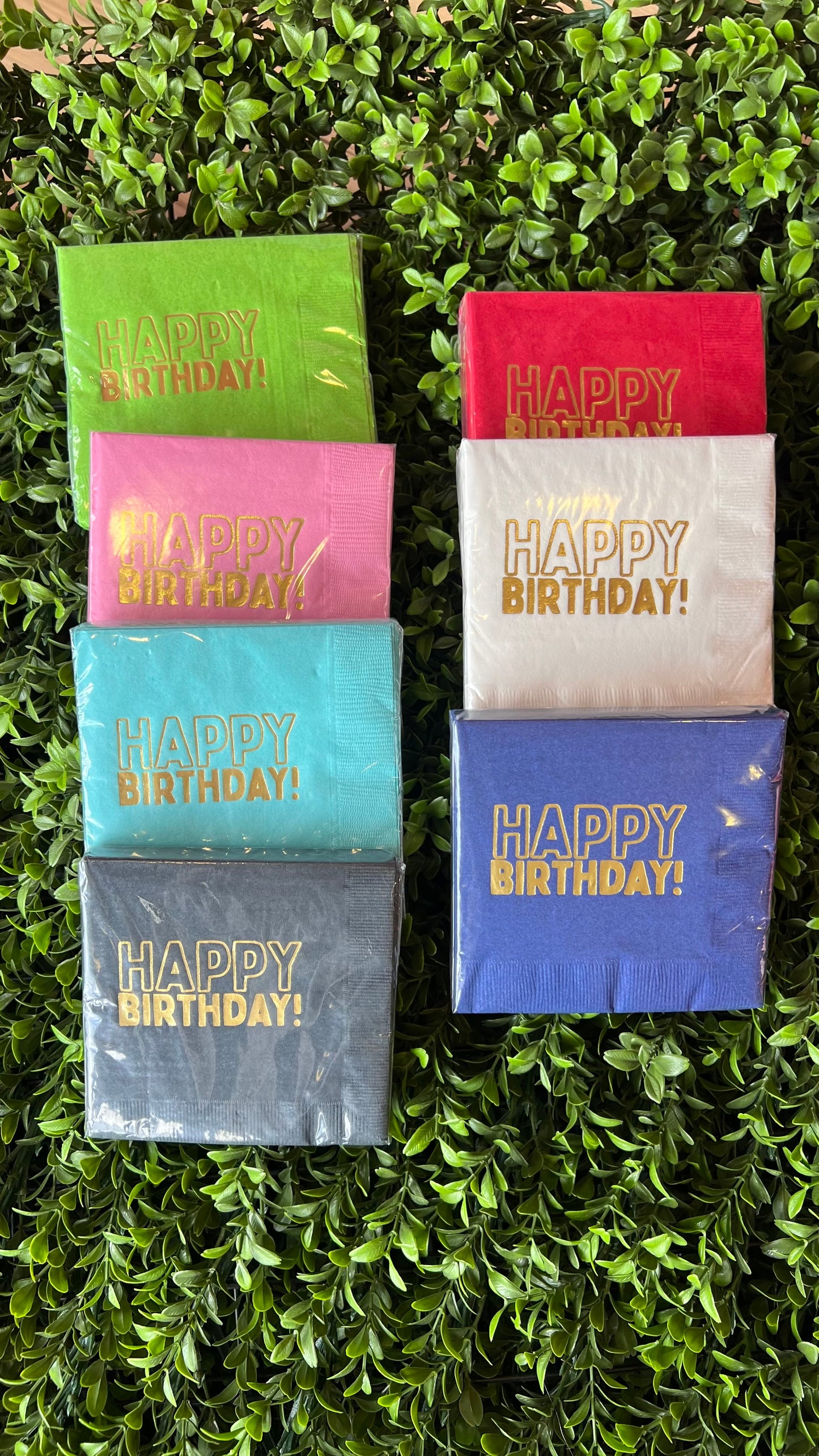 Happy Birthday Napkins by Pickering Boxwood