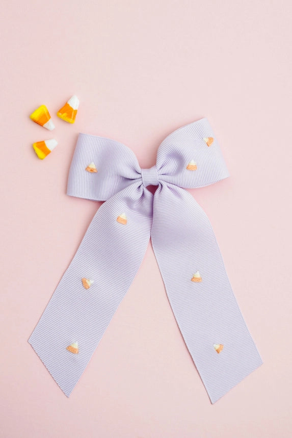 Fall Embroidered Bow