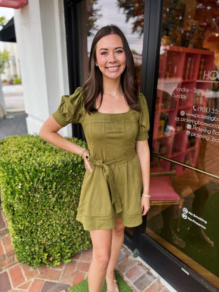 Paolina Faux Suede Mini Dress