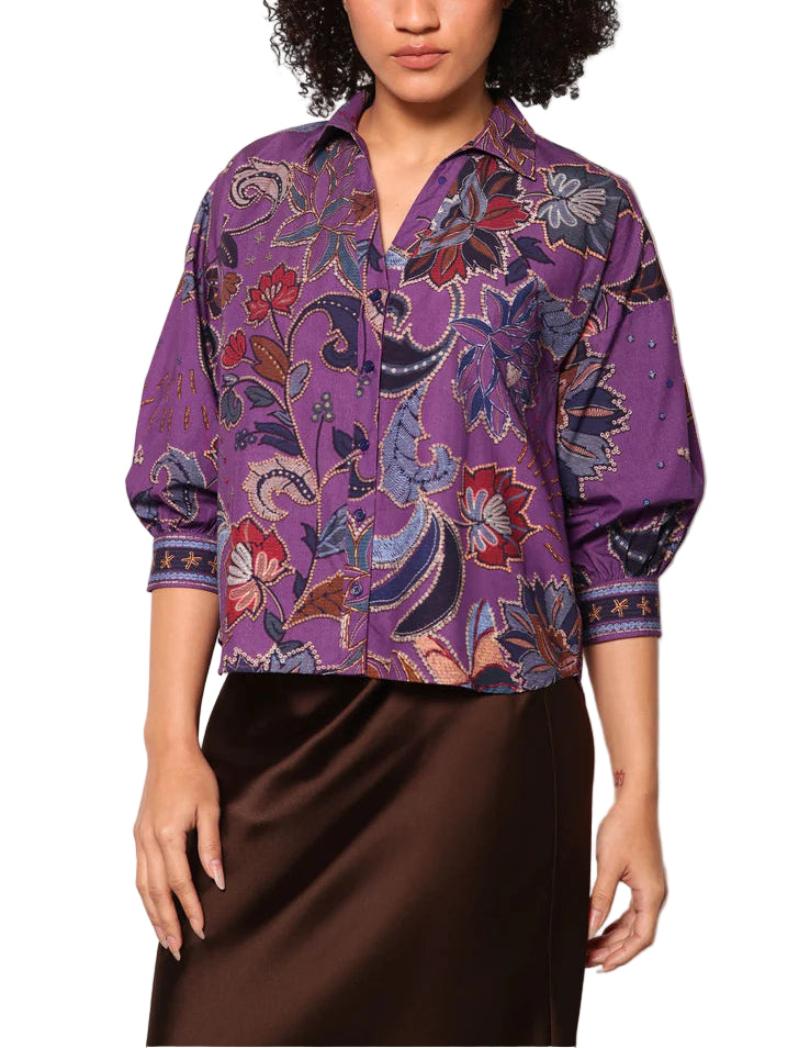 Elsa Top in Purple Sparkles