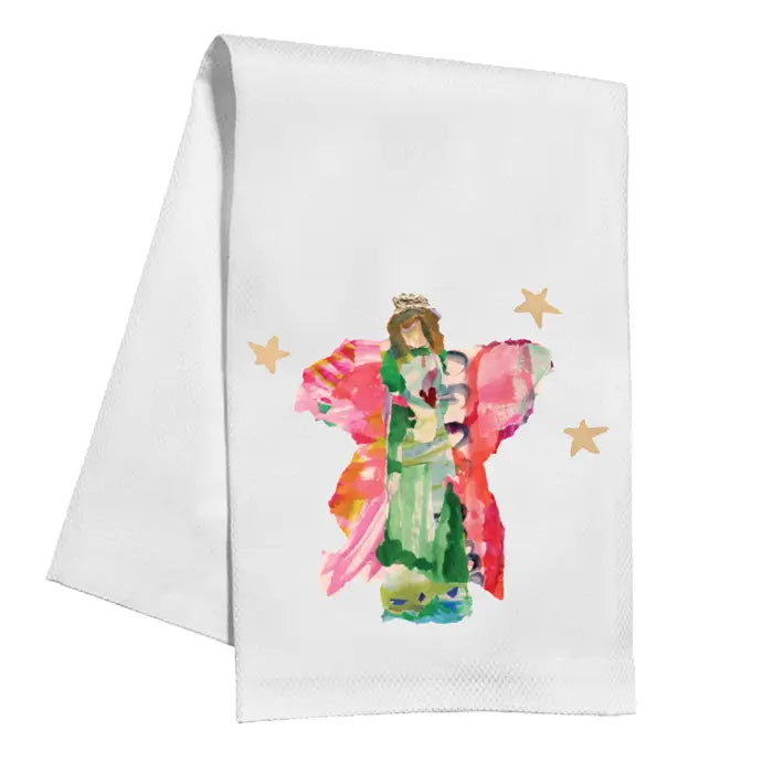 Handpainted Christmas Kitchen Towel