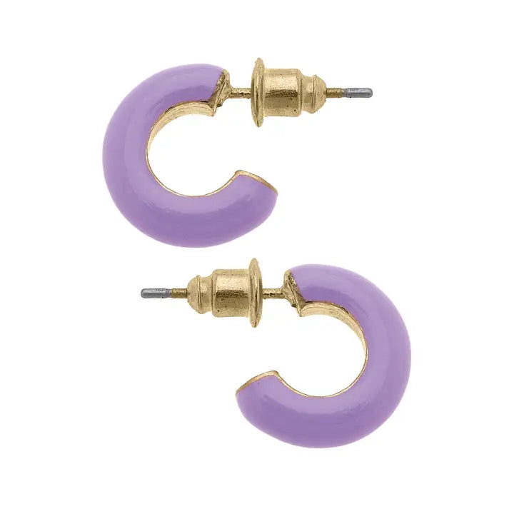 Kelley Coated Enamel Hoop Earrings