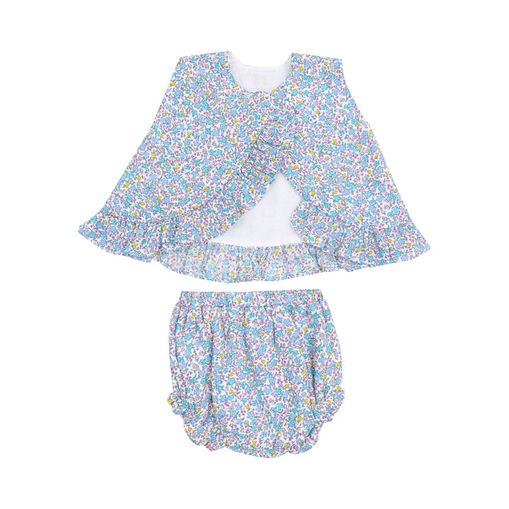 Flowers & Berries Ruffle Back Top & Bloomer