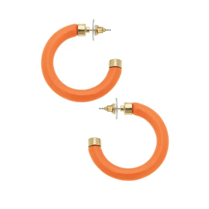 Hillary Resin Hollow Hoop Earrings