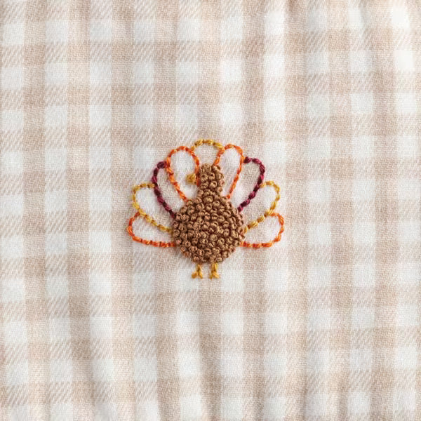 Gingham French Knot Turkey Bubble