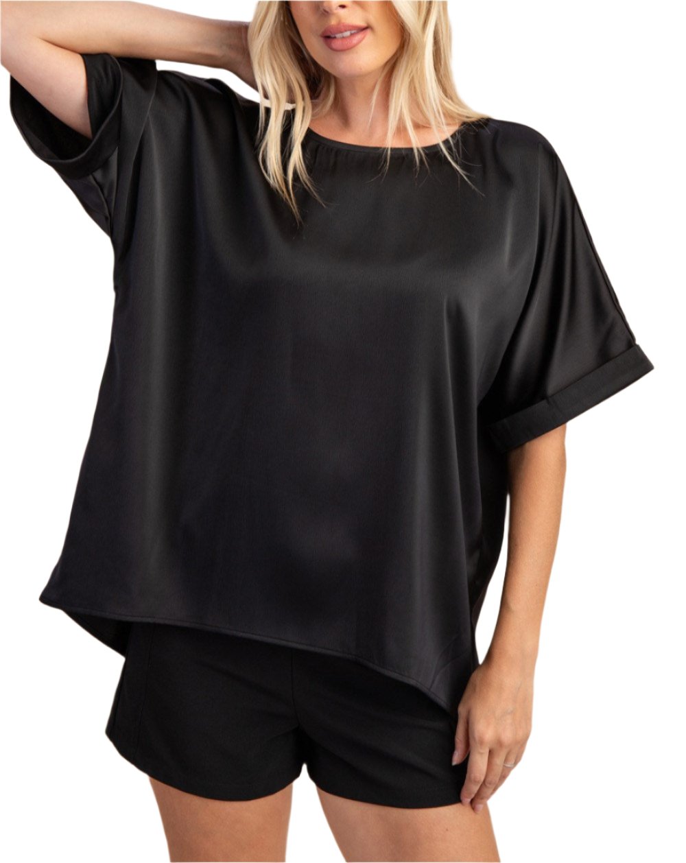 Oversized Satin Blouse