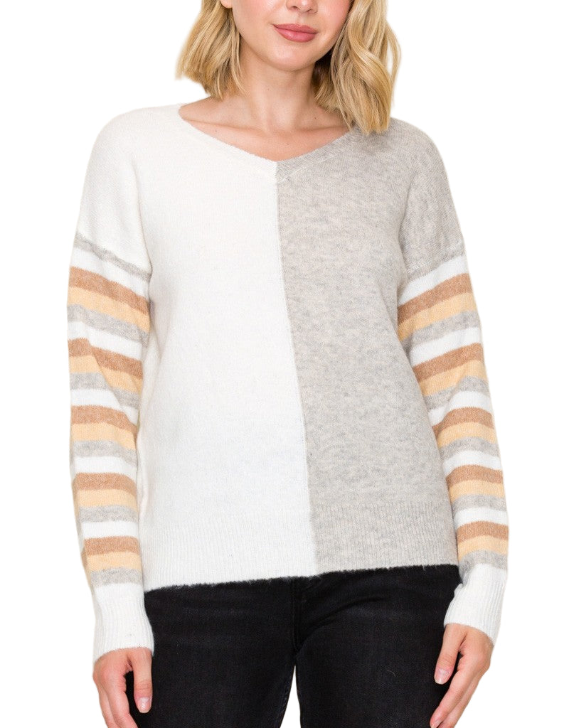 Stripe Colorblock Sweater