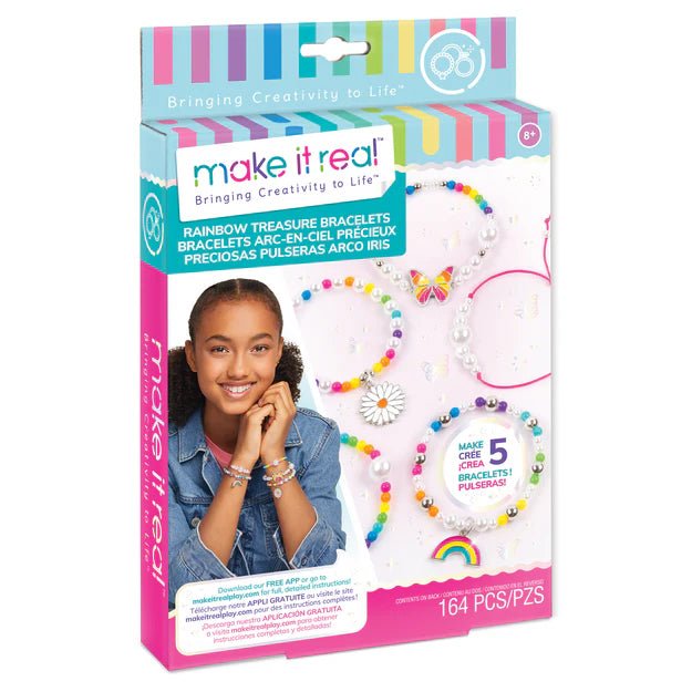 Who doesn't need more color in their life? 5 fabulously colored rainbow chic bracelets are the perfect treasures! Tweens will love creating each charming bracelet and styling them with their outfits to add a bit of flair to their look. Perfect as a gift for any occasion, each precious piece will offer colorful fun to creative tweens. 