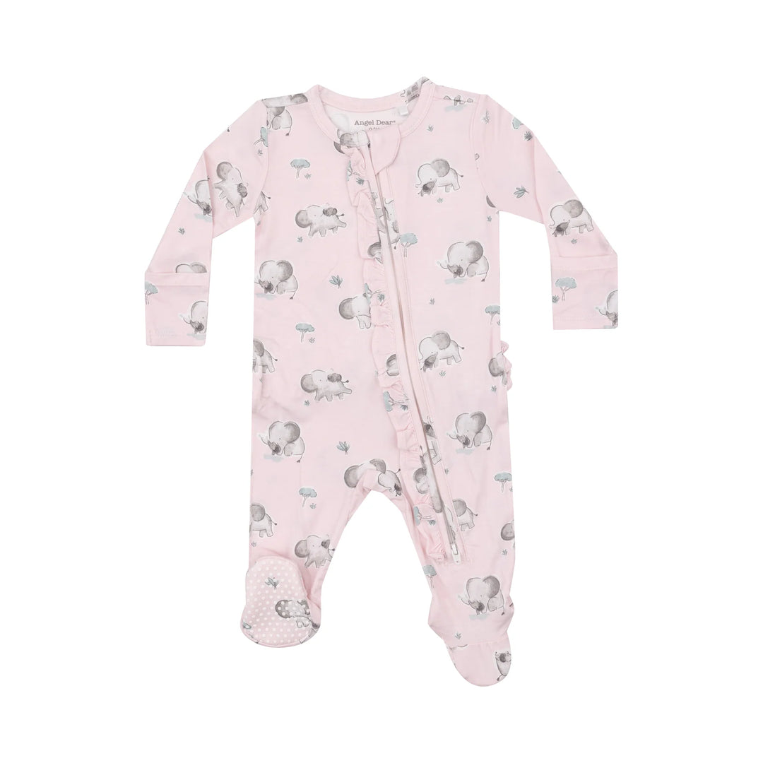 Grey Elephant 2 Way Zipper Footie