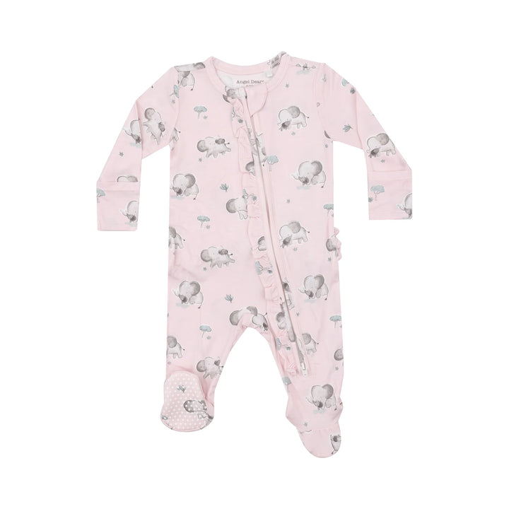 Grey Elephant 2 Way Zipper Footie