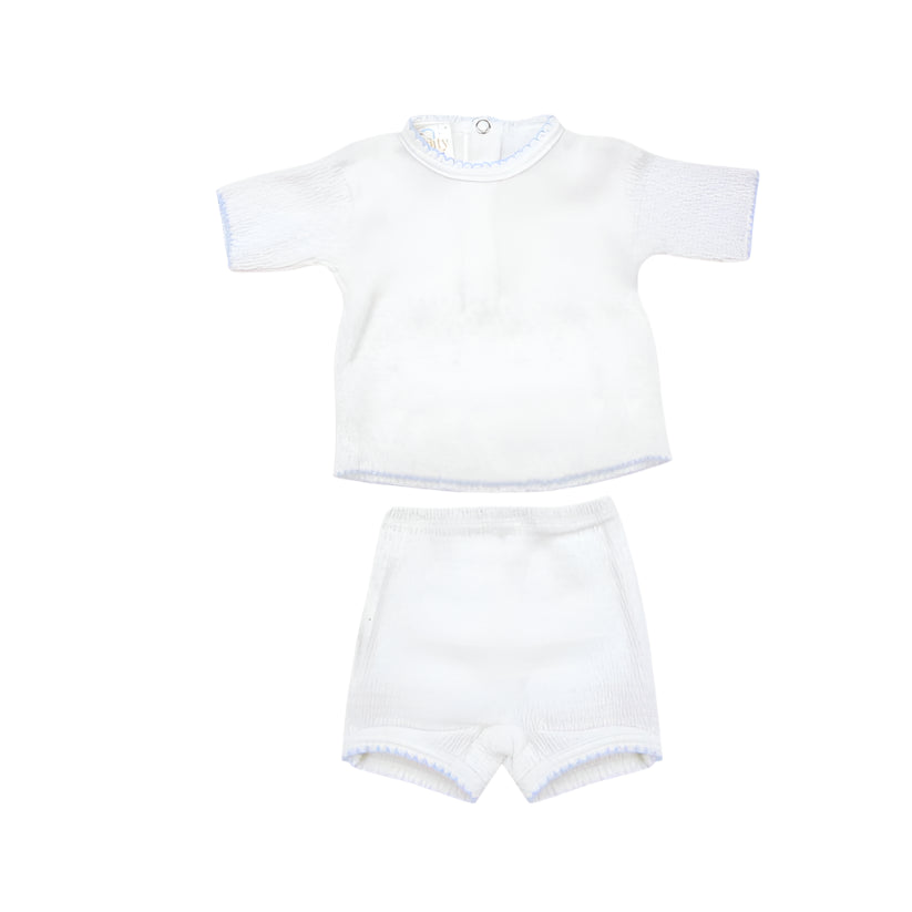 blue short set
