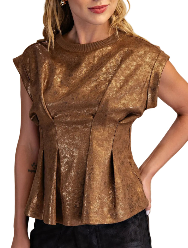 Juliette Pleated Muscle Top