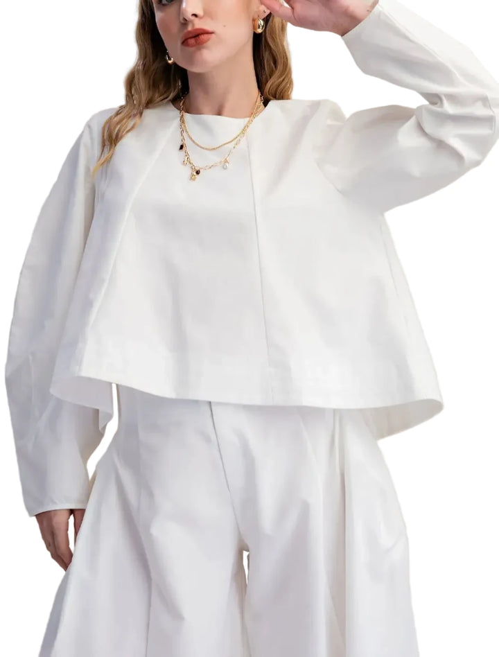 Blakley Volume Sleeve Crop Top