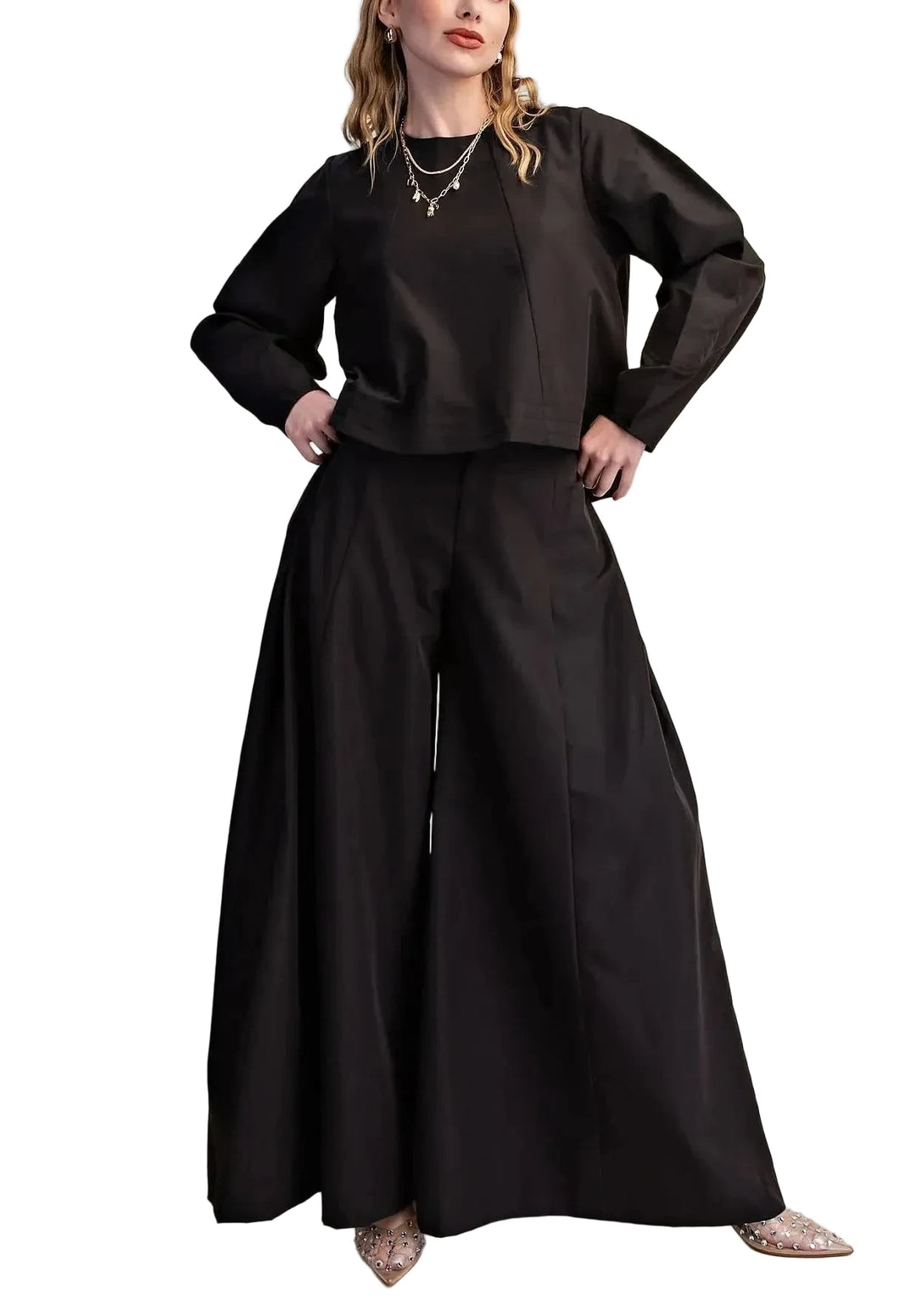Blakley Volume Sleeve Crop Top