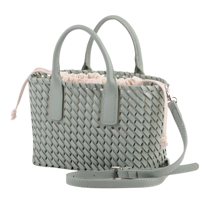 Introducing our Woven Braided Top Handle Crossbody, complete with a convenient canvas drawstring pouch. This versatile bag combines style and functionality, perfect for on-the-go fashionistas. With its unique woven design and practical pouch, it's the ideal accessory to elevate any outfit.