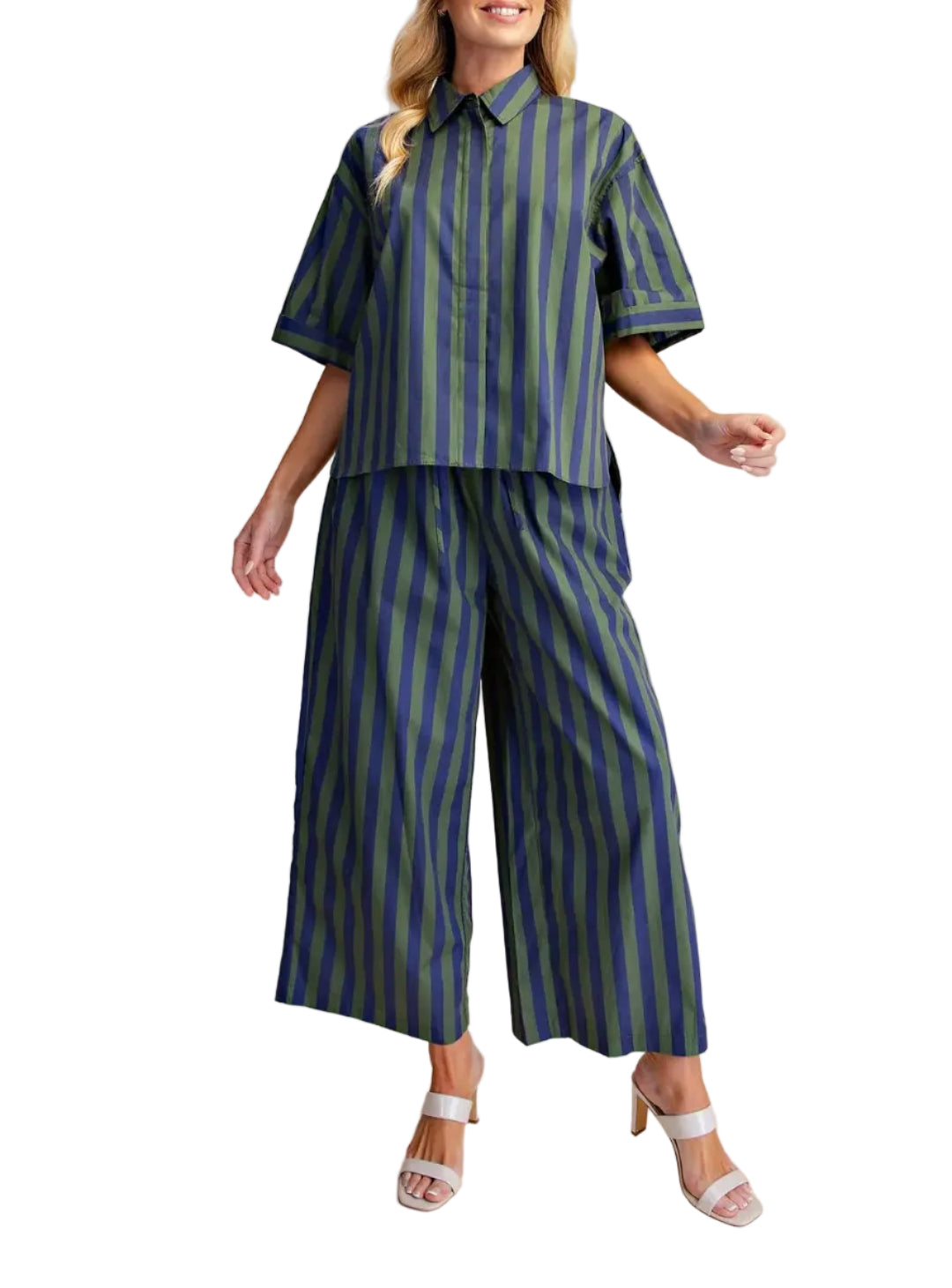 Wren Striped Pant Set
