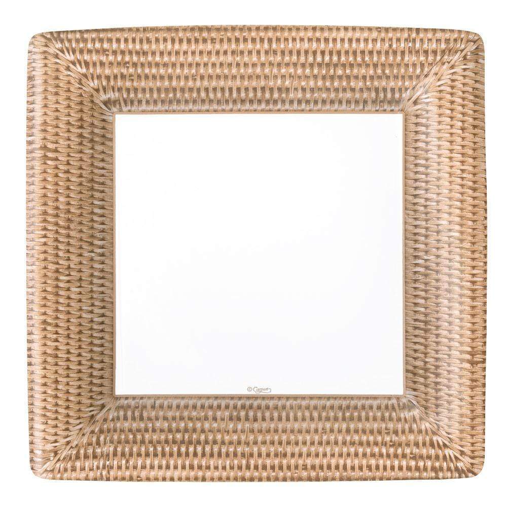 Rattan Square Paper Plates