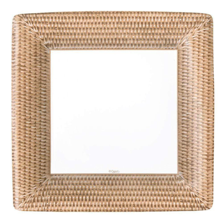 Rattan Square Paper Plates