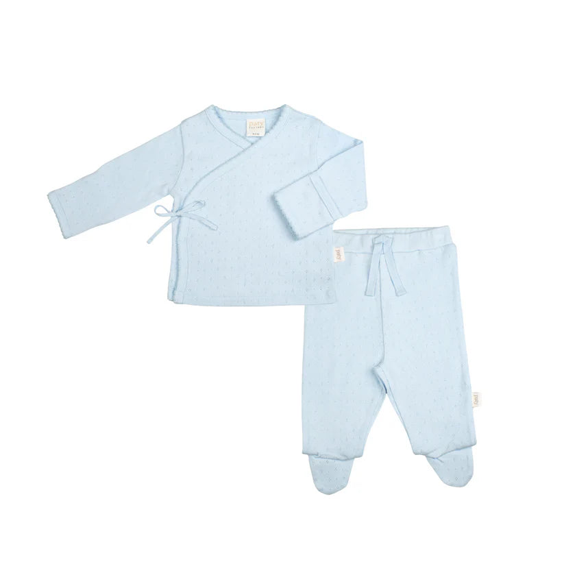 100% Organic Cotton, Pointelle Knit Fabric

Footed Take Home Sets for Newborns