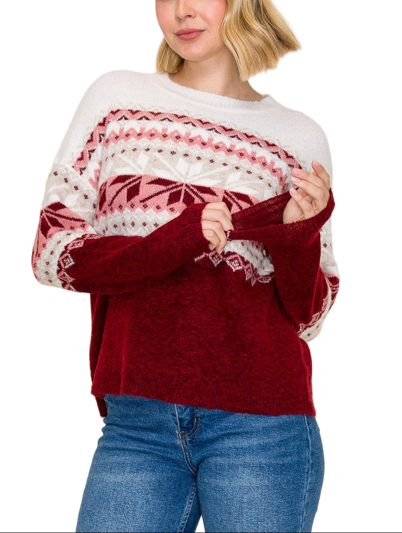 Get cozy and festive with our Christmas Snowflake Sweater! Featuring charming snowflake designs, this sweater brings a playful holiday spirit to any outfit. Perfect for warming up chilly winter days or spreading cheer at holiday parties, it’s your go-to for comfortable, seasonal style. Celebrate the season with a touch of whimsy and lots of warmth!