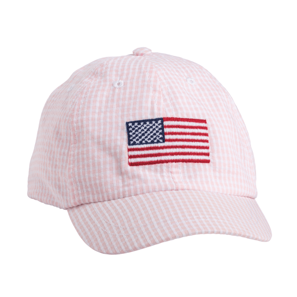Girl's Pink Gingham Flag Hat - Pickering Boxwood