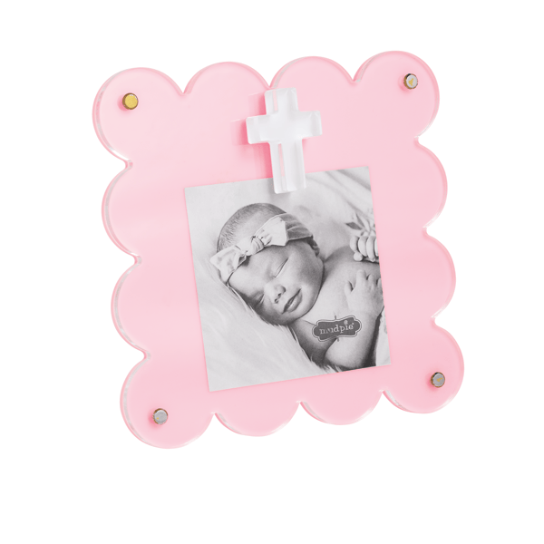 Scalloped Acrylic Cross Frame