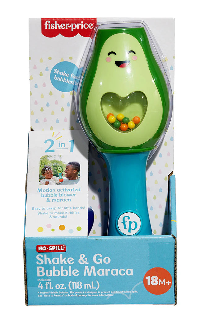 Shake & Go Bubble Maraca - Pickering Boxwood