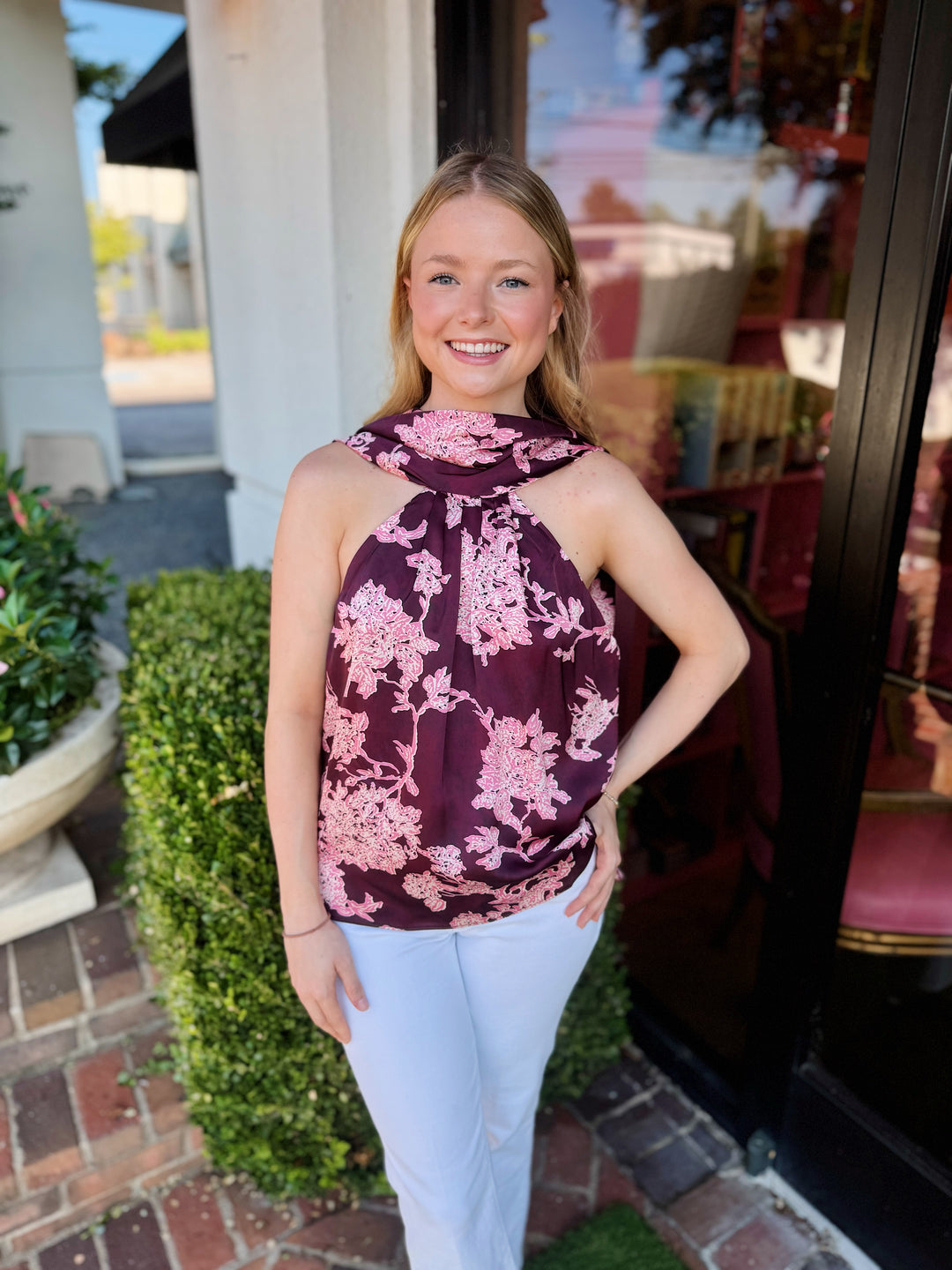 Ruby Floral Print Sleeveless Top