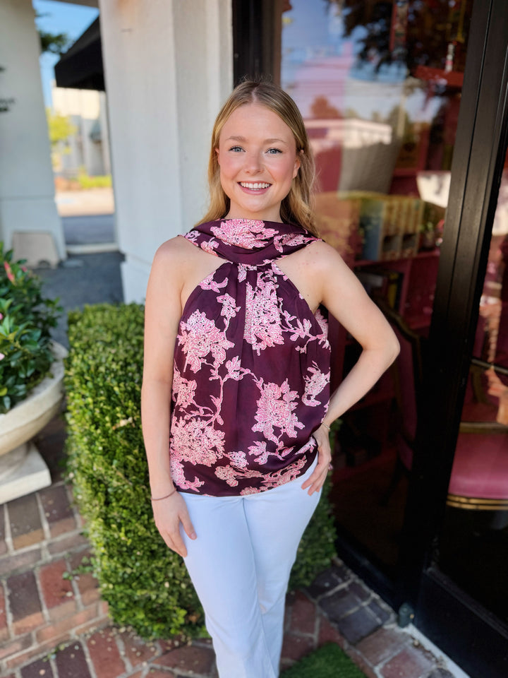 Ruby Floral Print Sleeveless Top