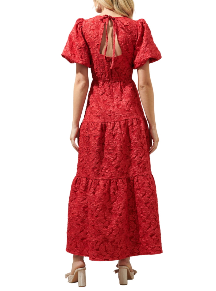 Arielle Jacquard Maxi Tiered Dress