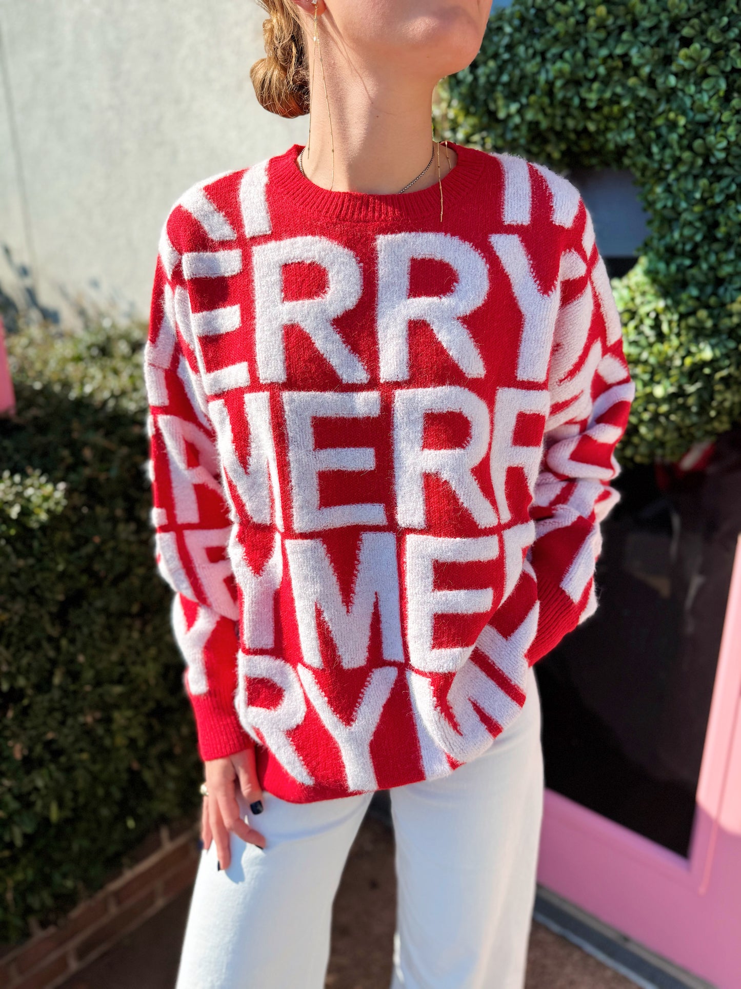 Merry 3D Yarn Detail Pullover Sweater