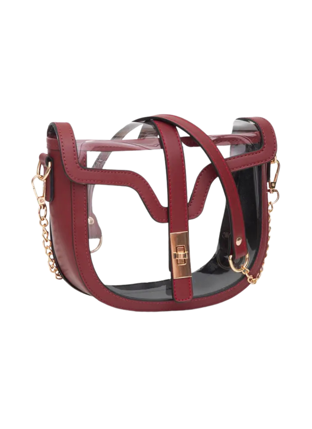 Clear Transparent Saddle Bag