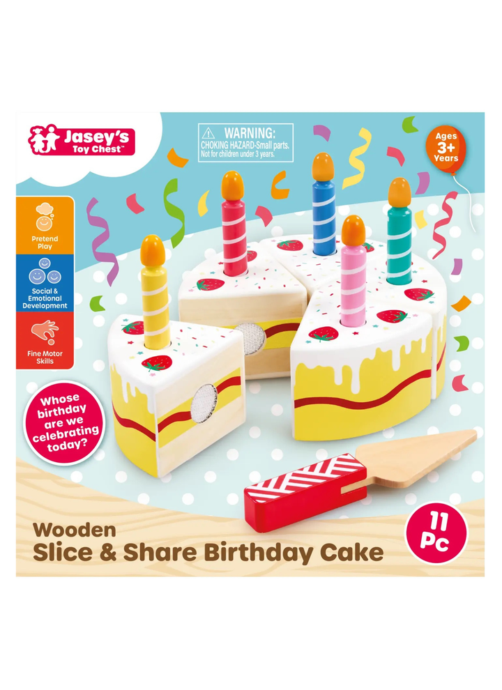 Wooden Slice &amp; Share Birthday Cake