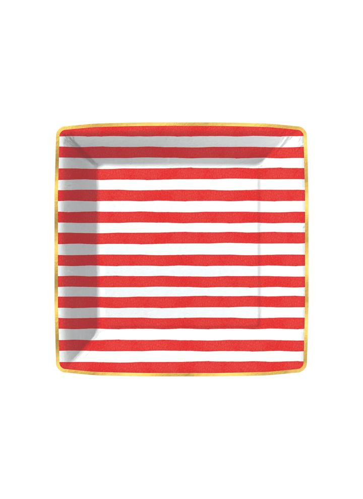 Bold Stroke Stripe Tableware in Red