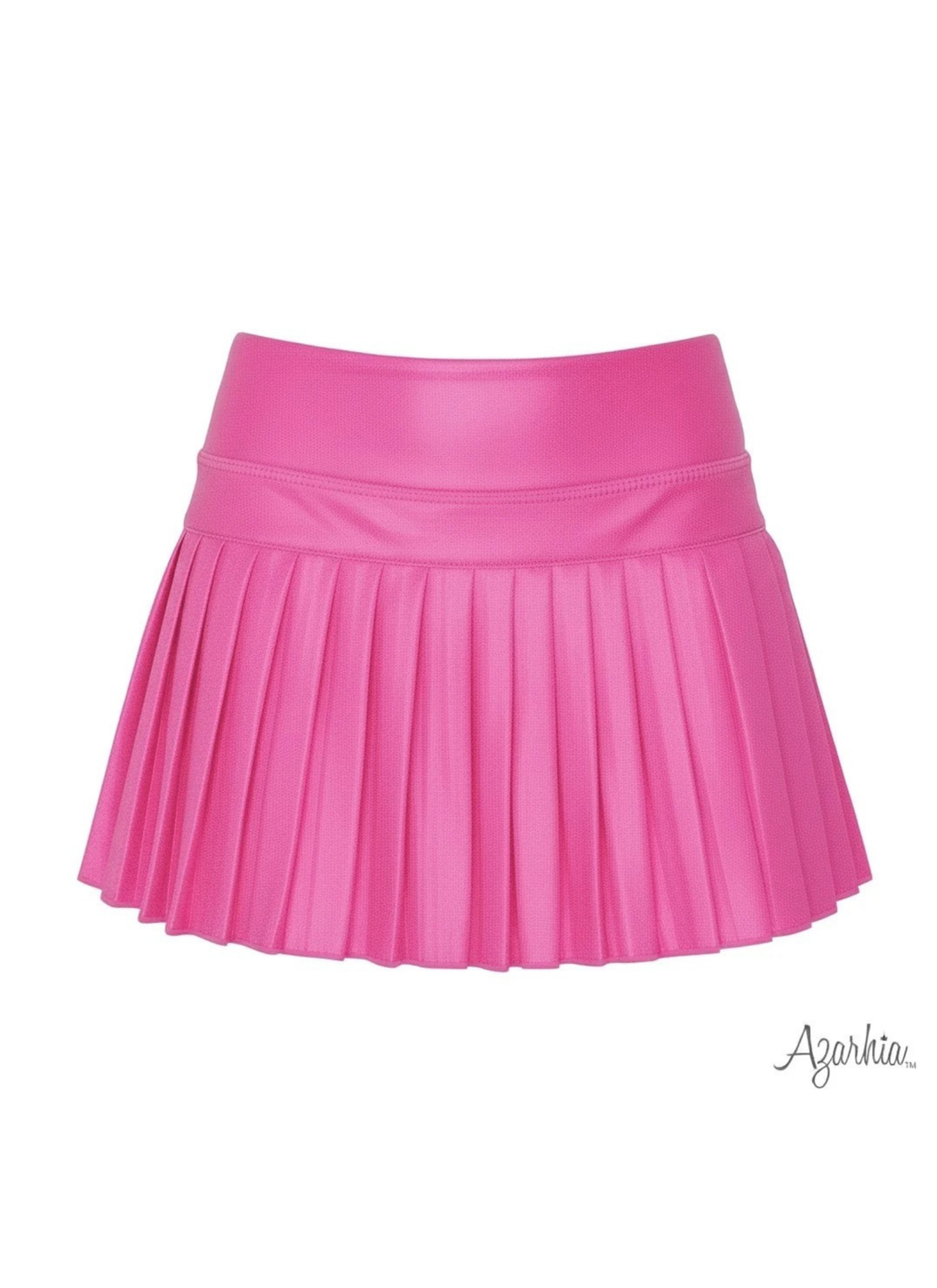 Hot Pink Shimmer Mini Pleated Skort