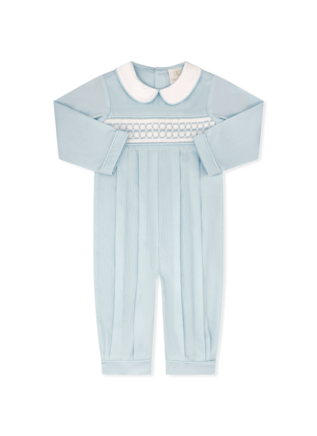 Christopher Romper in Birmingham Blue Pique