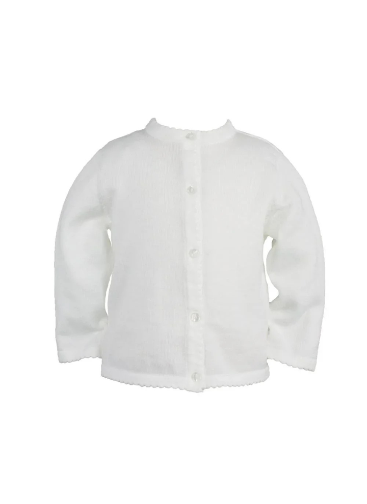 Petit Ami Scalloped Edge Cardigan Sweater