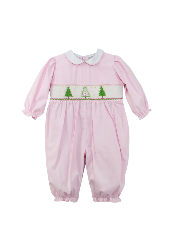 Smocked Christmas Tree Baby Longall