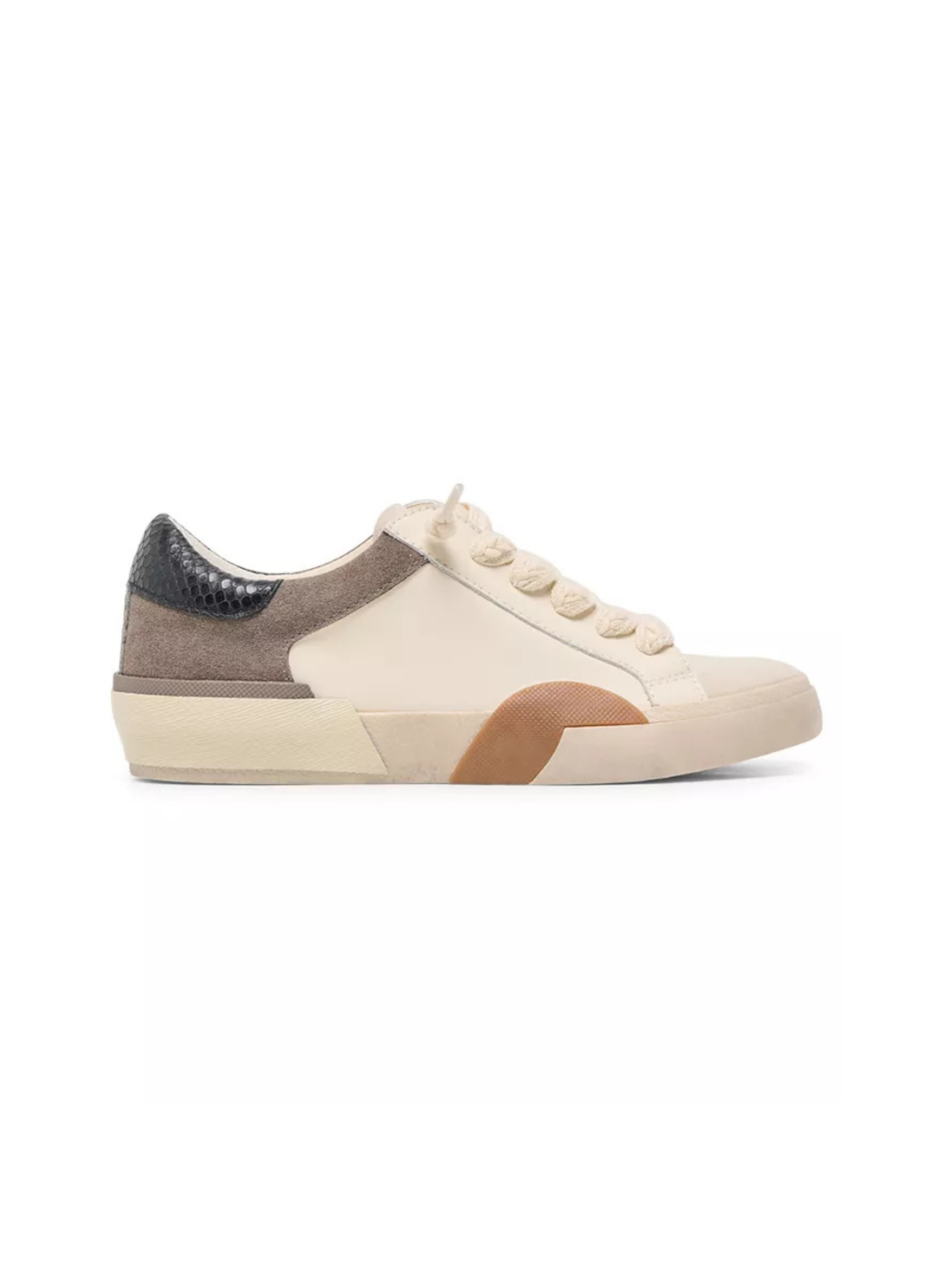Zina Lace-Up Sneakers in White/Grey by Dolce Vita