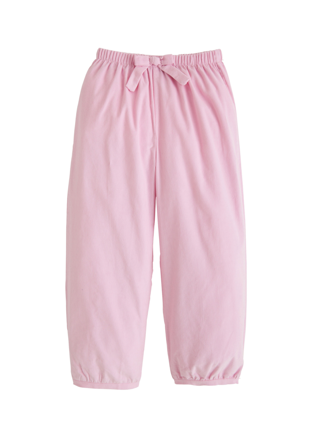 Banded Bow Pants in Light Pink Corduroy