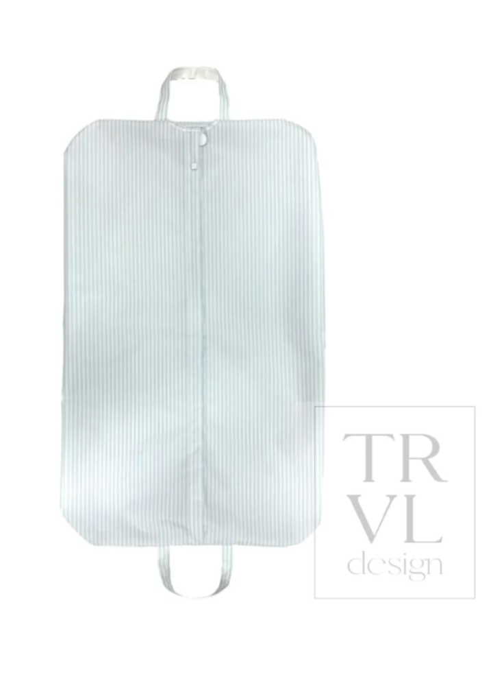 blue garment bag